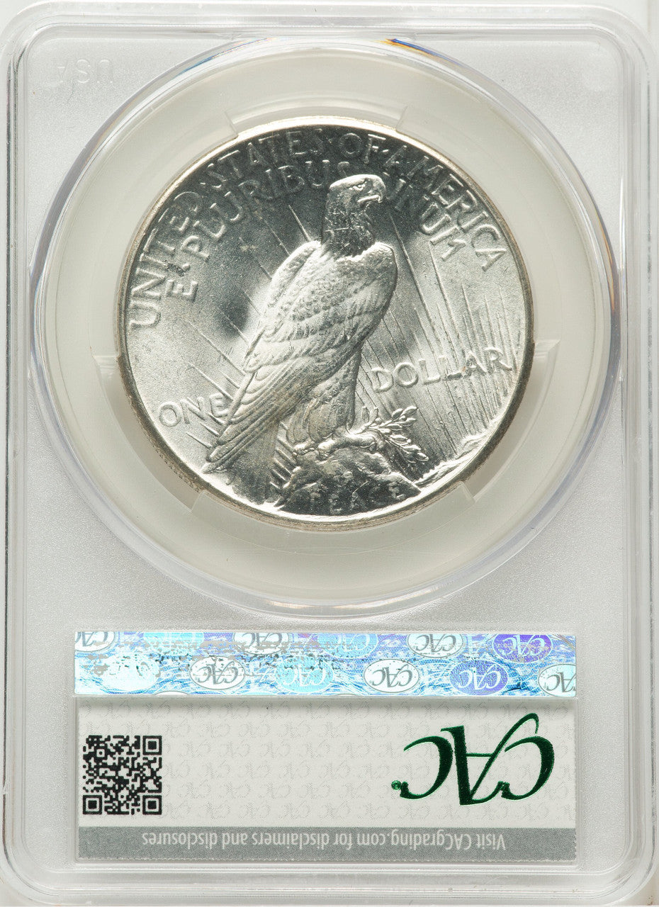 1927 Peace Dollar CACG MS64