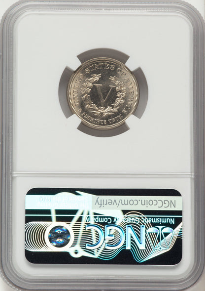 1883 5C NO CENTS Liberty Nickel NGC MS67