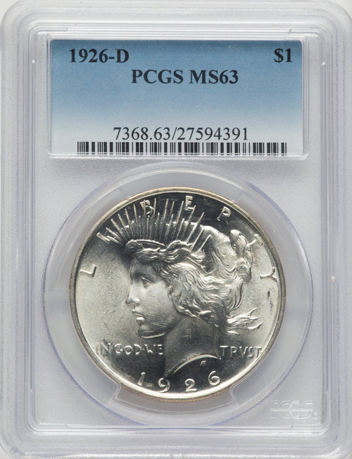 1926-D Peace Dollar PCGS MS63