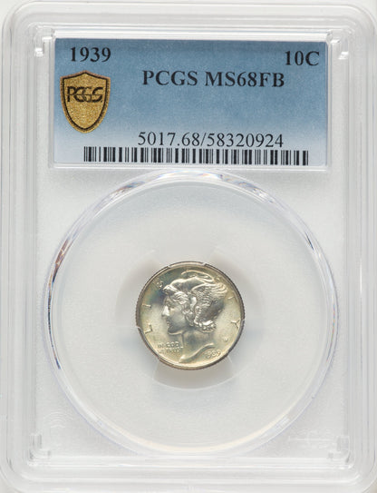 1939 10C FB Mercury Dime PCGS MS68
