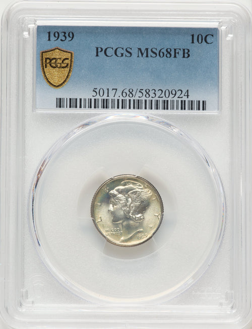 1939 10C FB Mercury Dime PCGS MS68