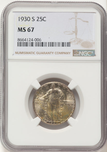 1930-S 25C Standing Liberty Quarter NGC MS67