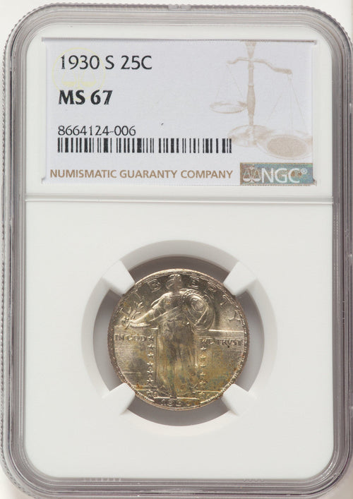 1930-S 25C Standing Liberty Quarter NGC MS67