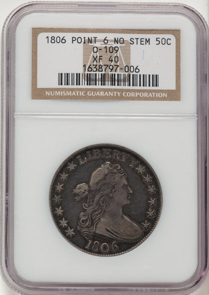1806 50C O-109 Early Half Dollar NGC XF40