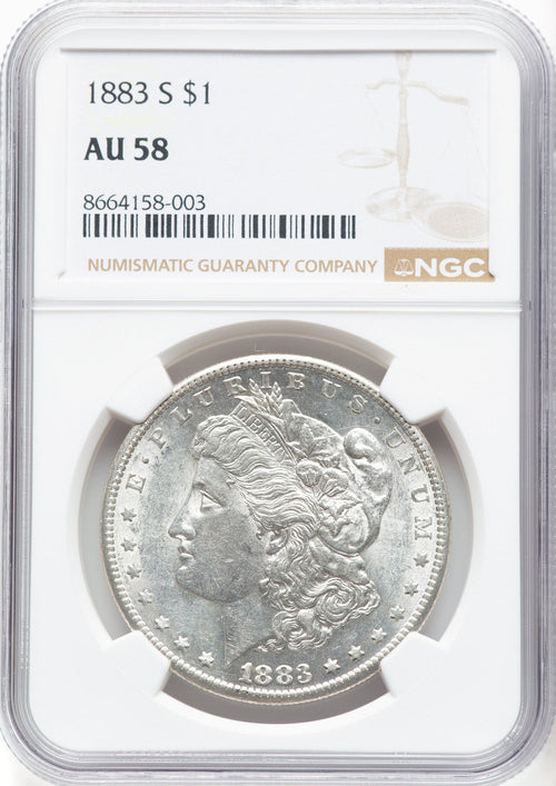 1883-S Morgan Dollar NGC AU58