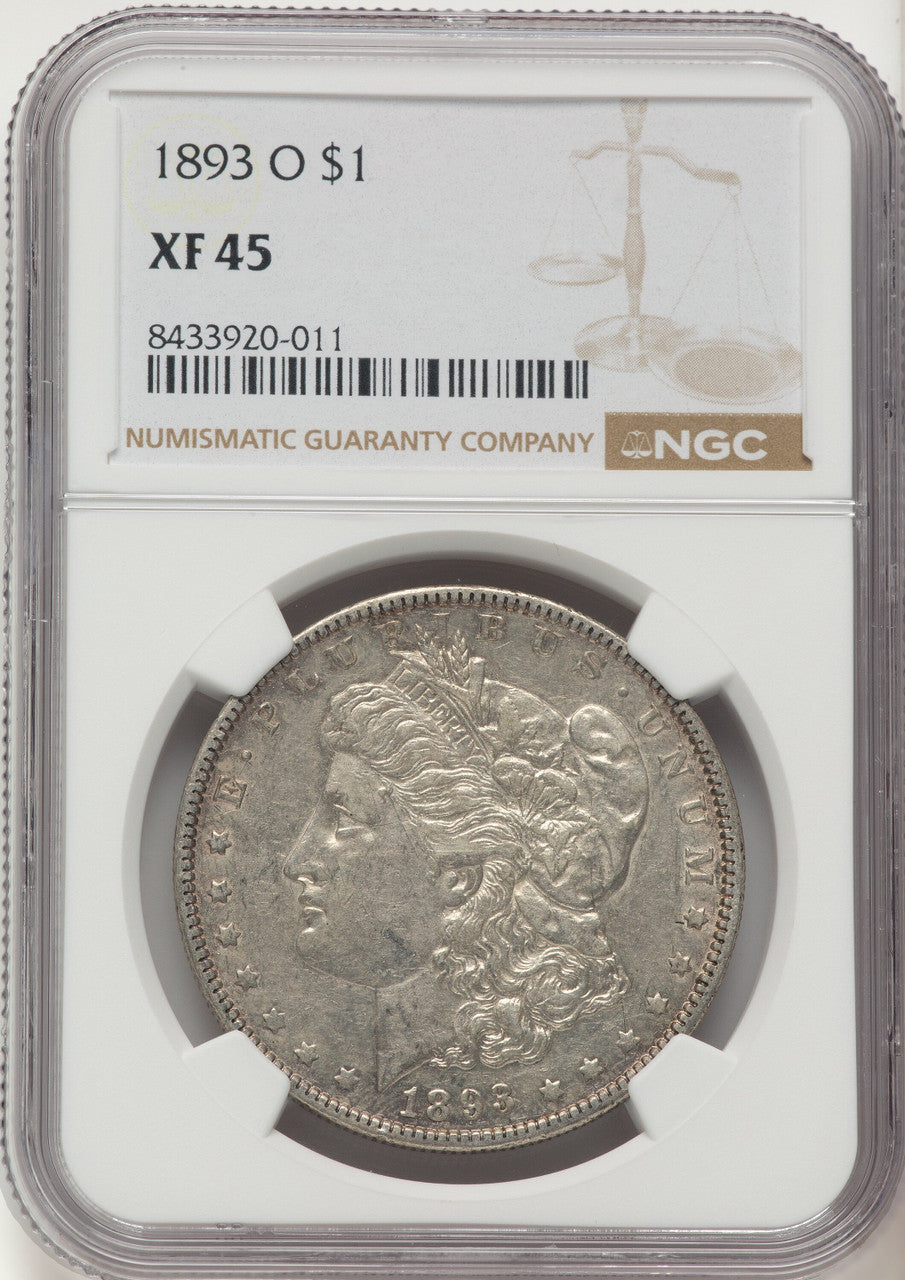 1893-O Morgan Dollar NGC XF45