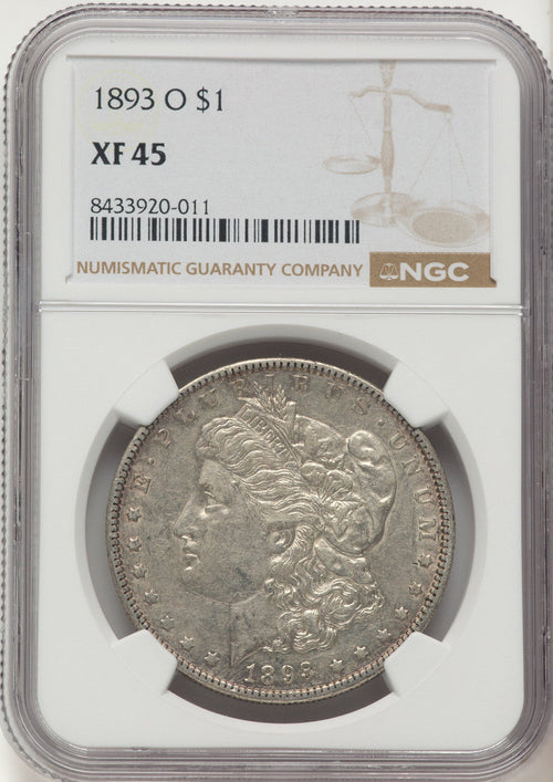1893-O Morgan Dollar NGC XF45