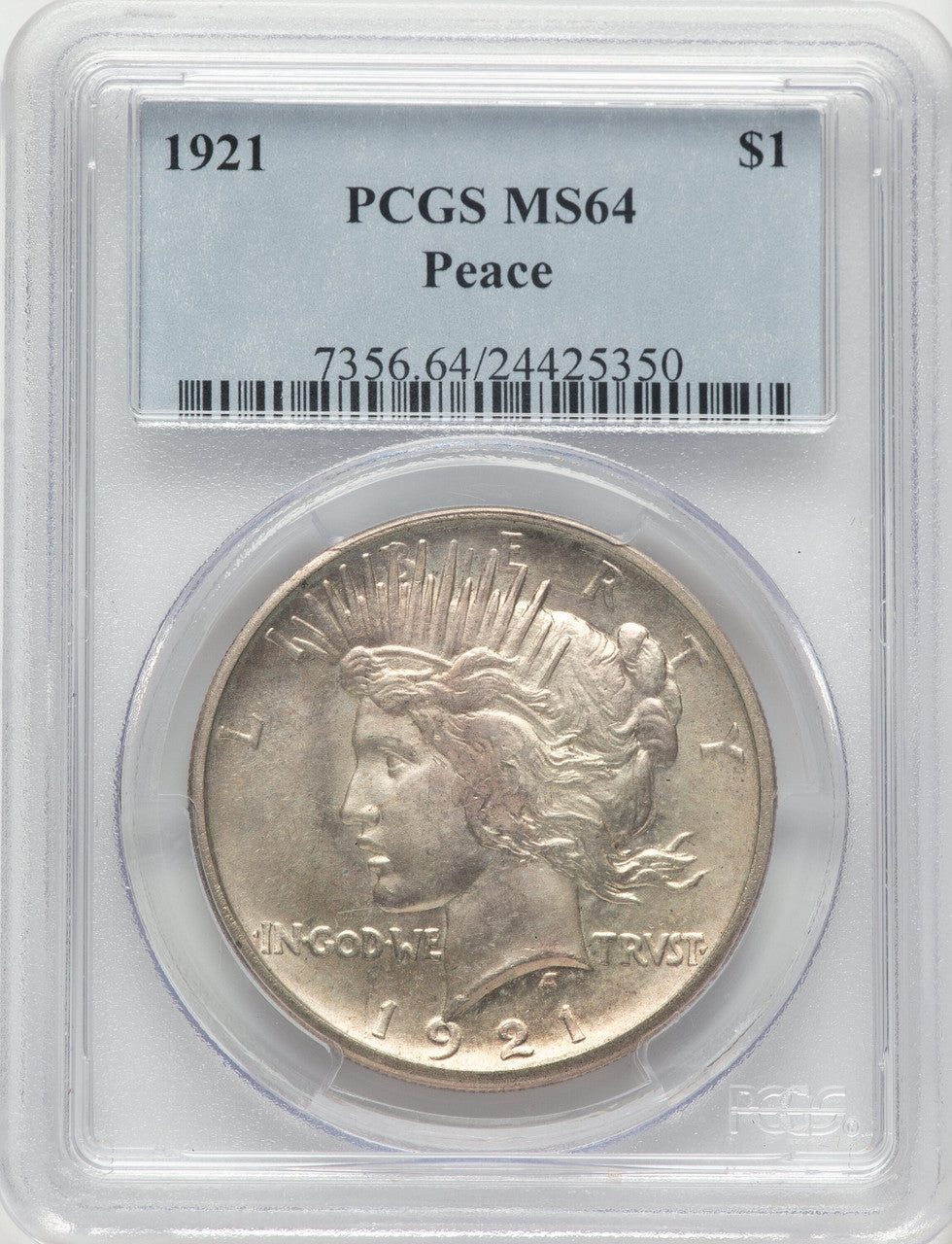 1921 Peace Dollar PCGS MS64