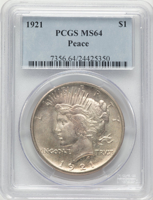 1921 Peace Dollar PCGS MS64