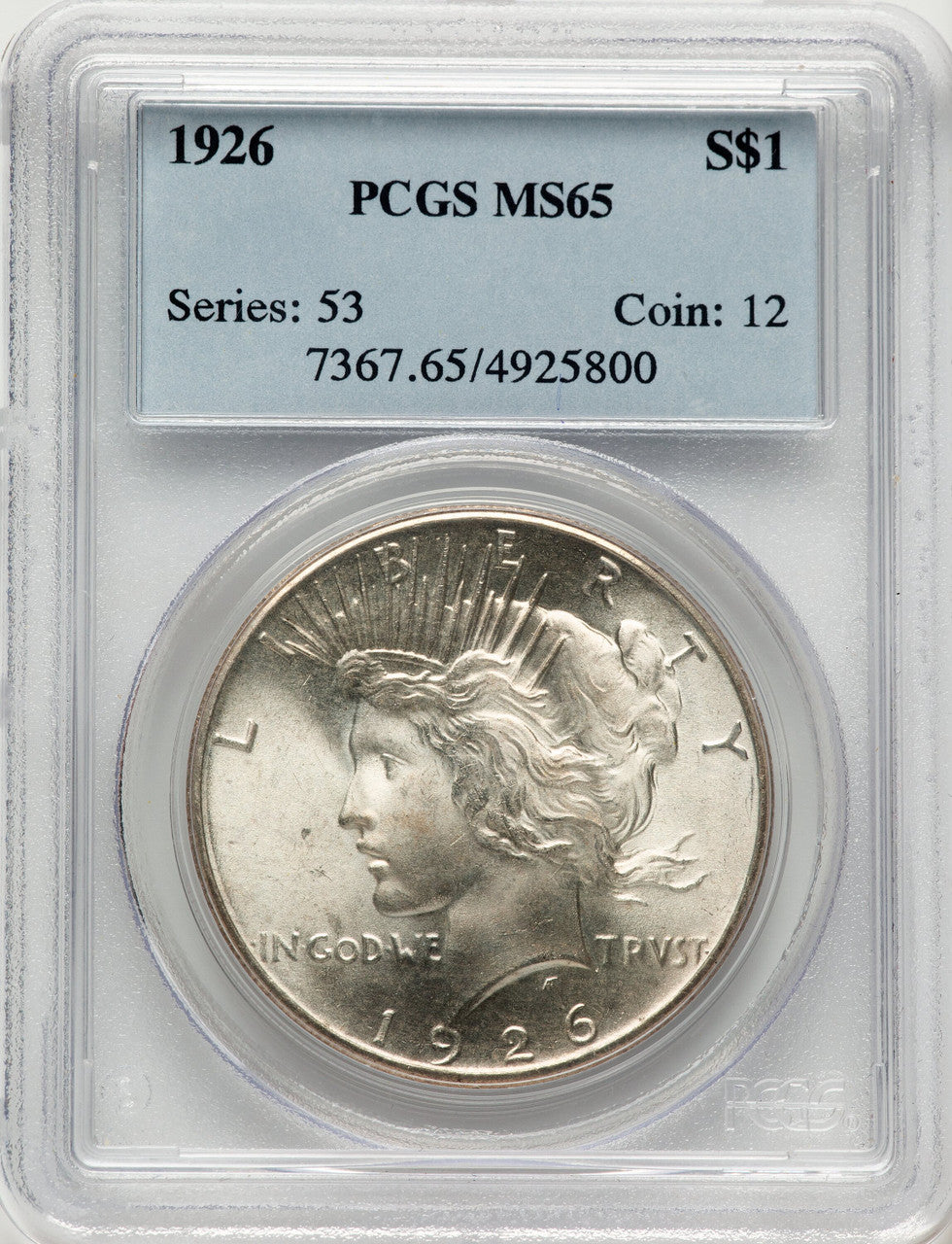 1926 Peace Dollar PCGS MS65