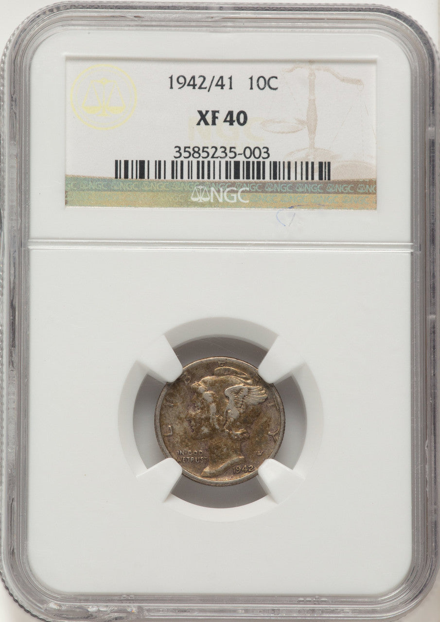 1942/1 10C FS-101 Mercury Dime NGC XF40