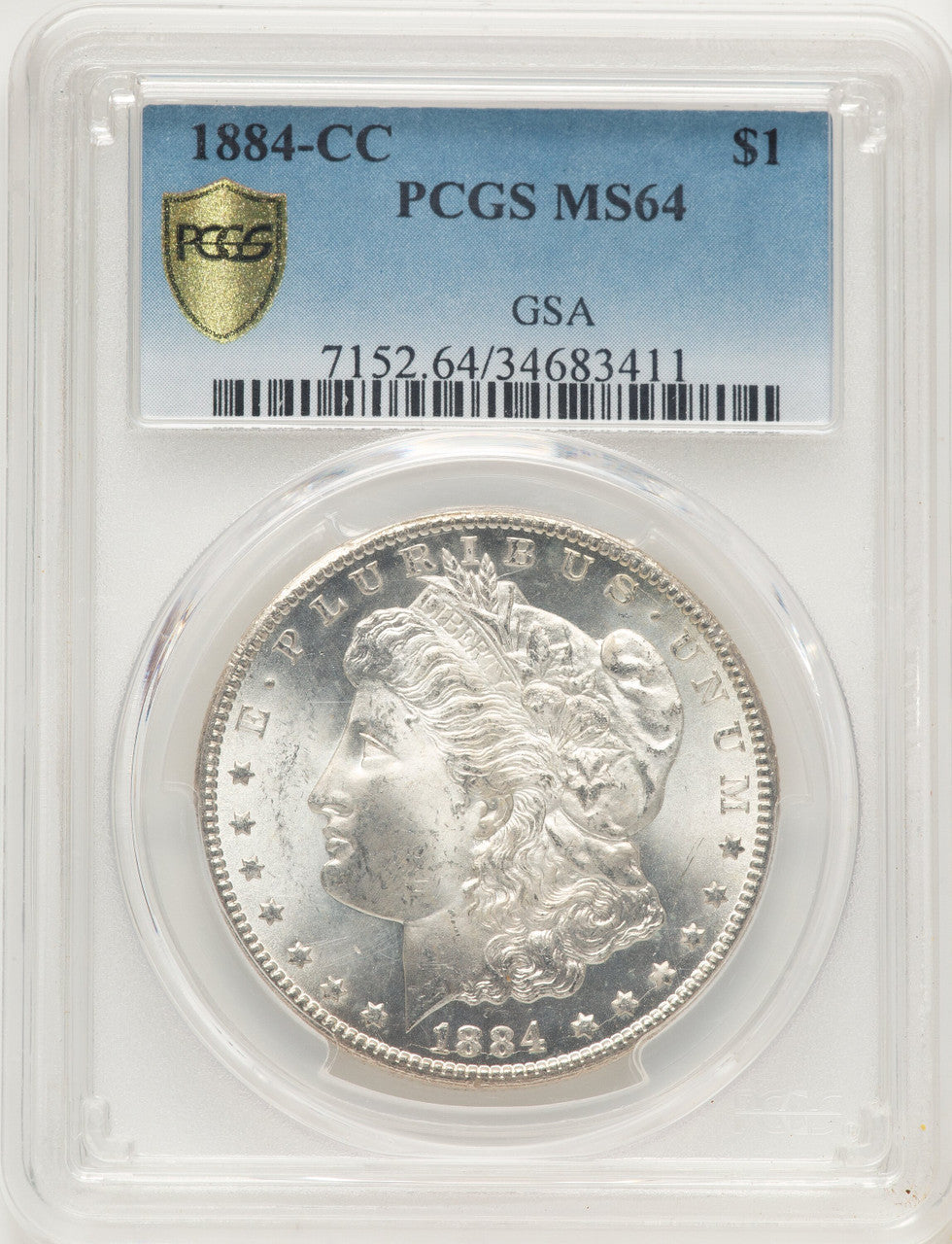 1884-CC Morgan Dollar PCGS MS64