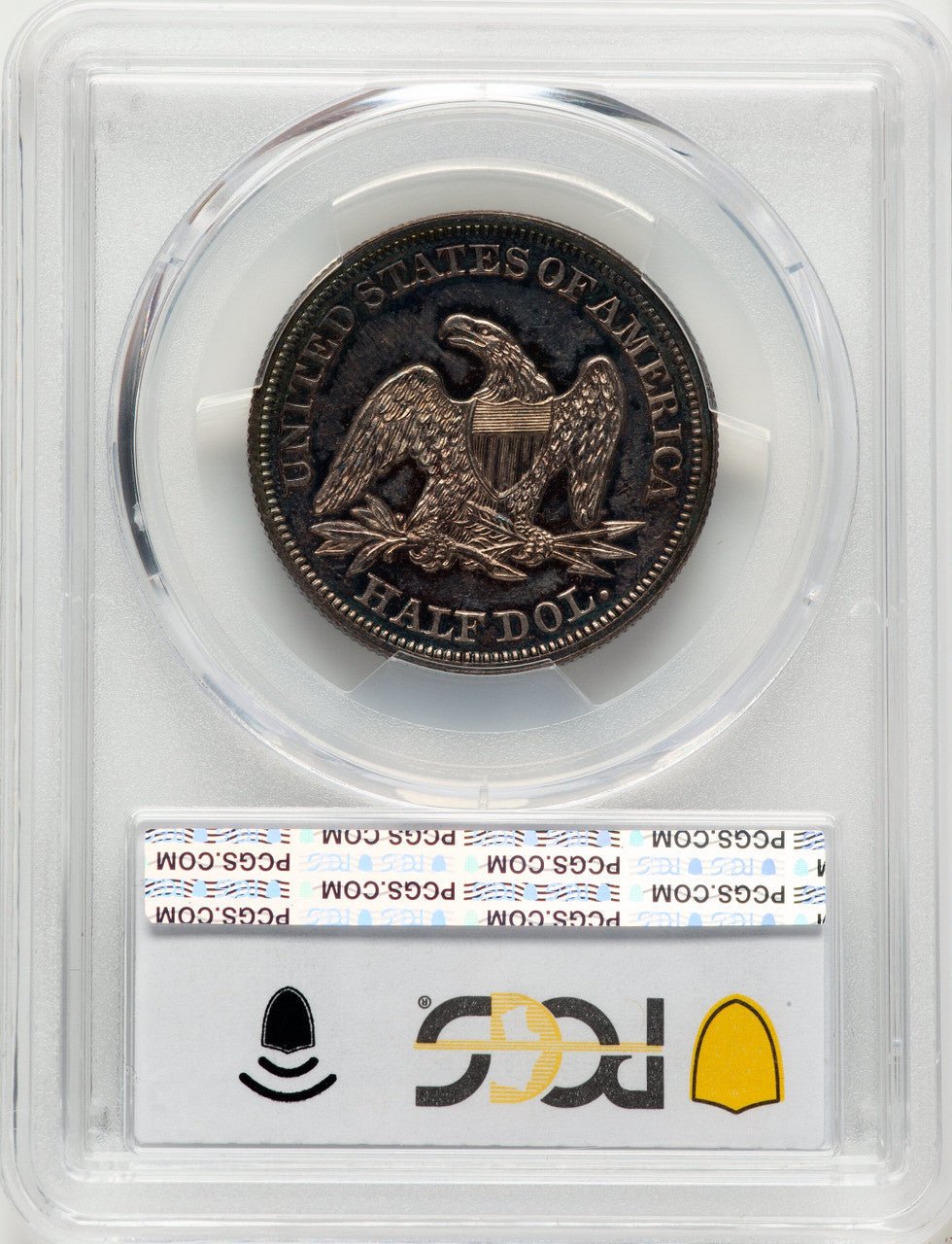 1858 50C Proof Seated Half Dollar PCGS PR65