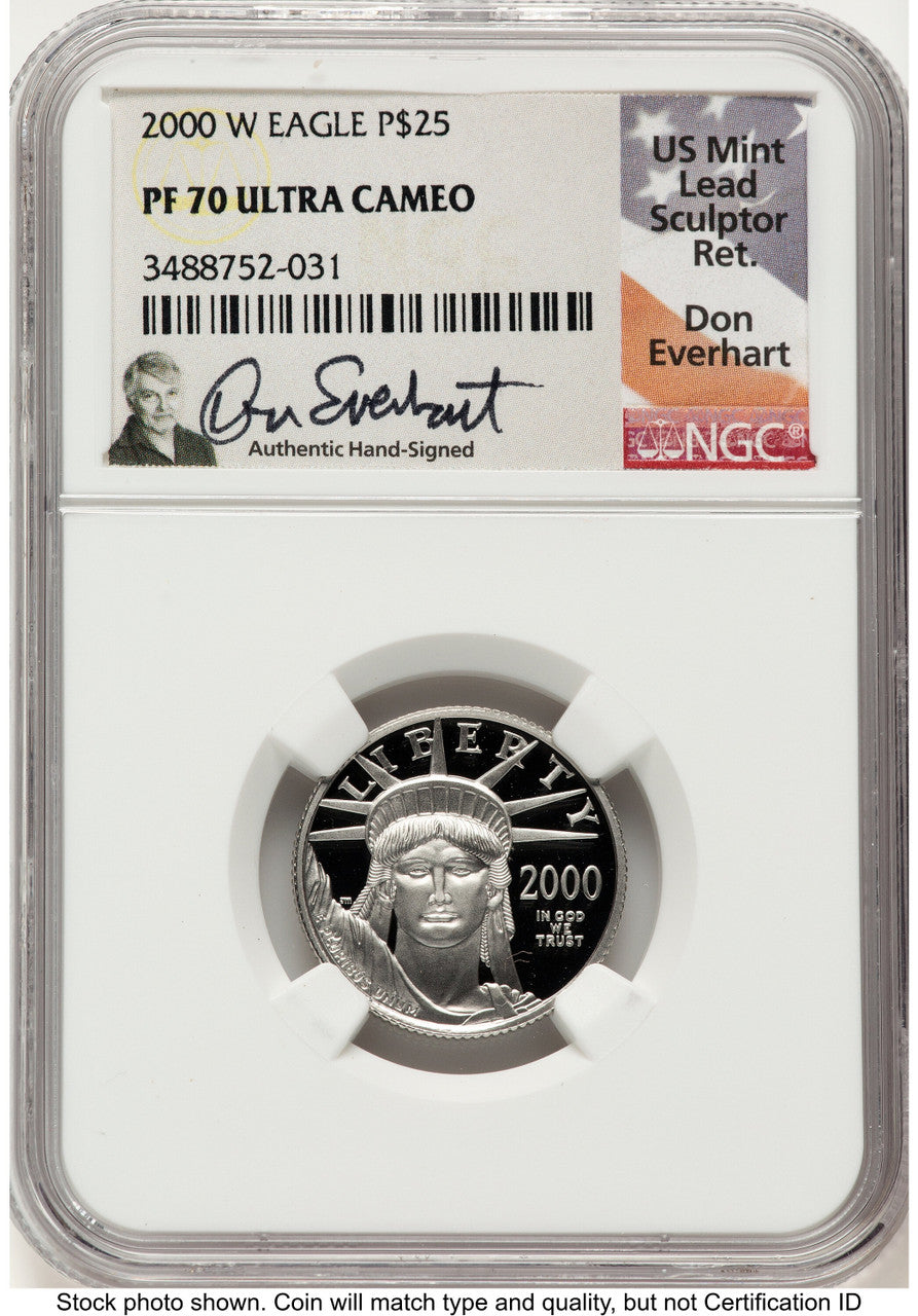 2000-W Proof Platinum Eagle 1/4 oz Don Everhart NGC PF70