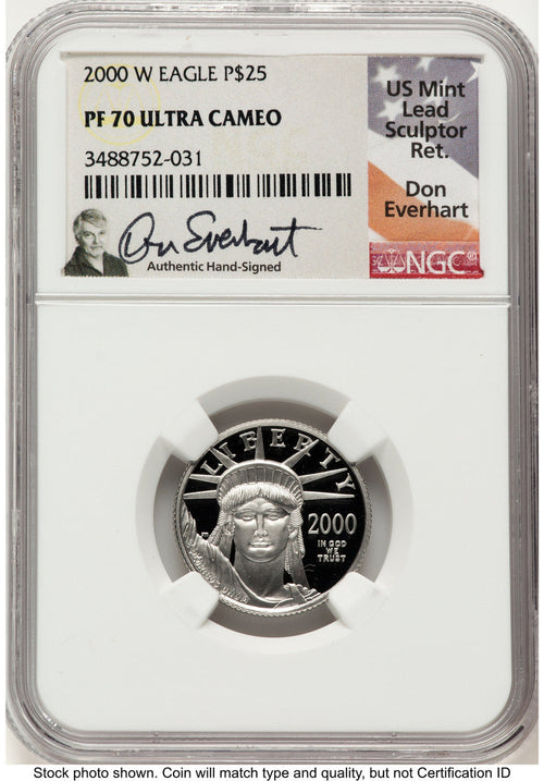2000-W Proof Platinum Eagle 1/4 oz Don Everhart NGC PF70