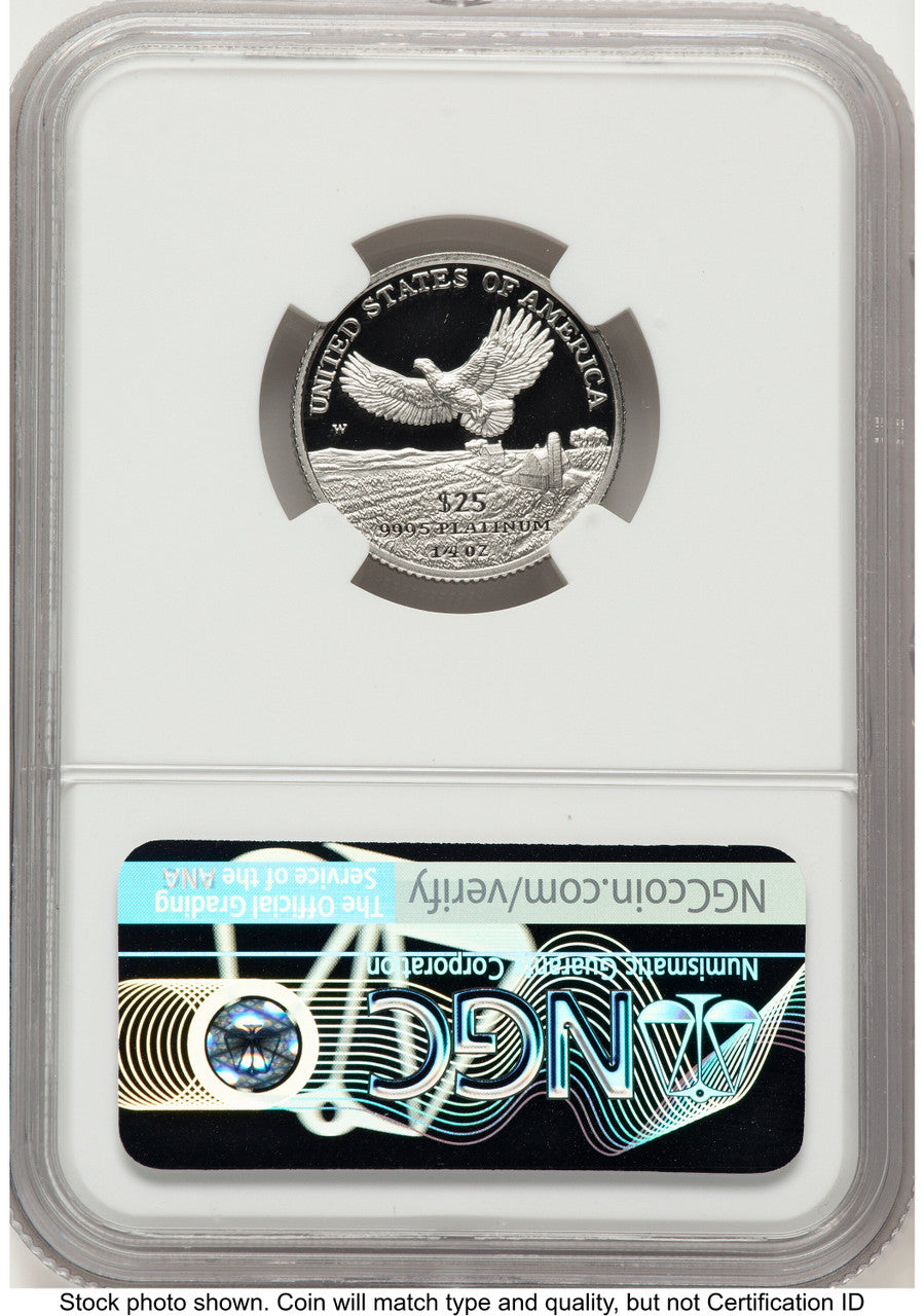 2000-W Proof Platinum Eagle 1/4 oz Don Everhart NGC PF70