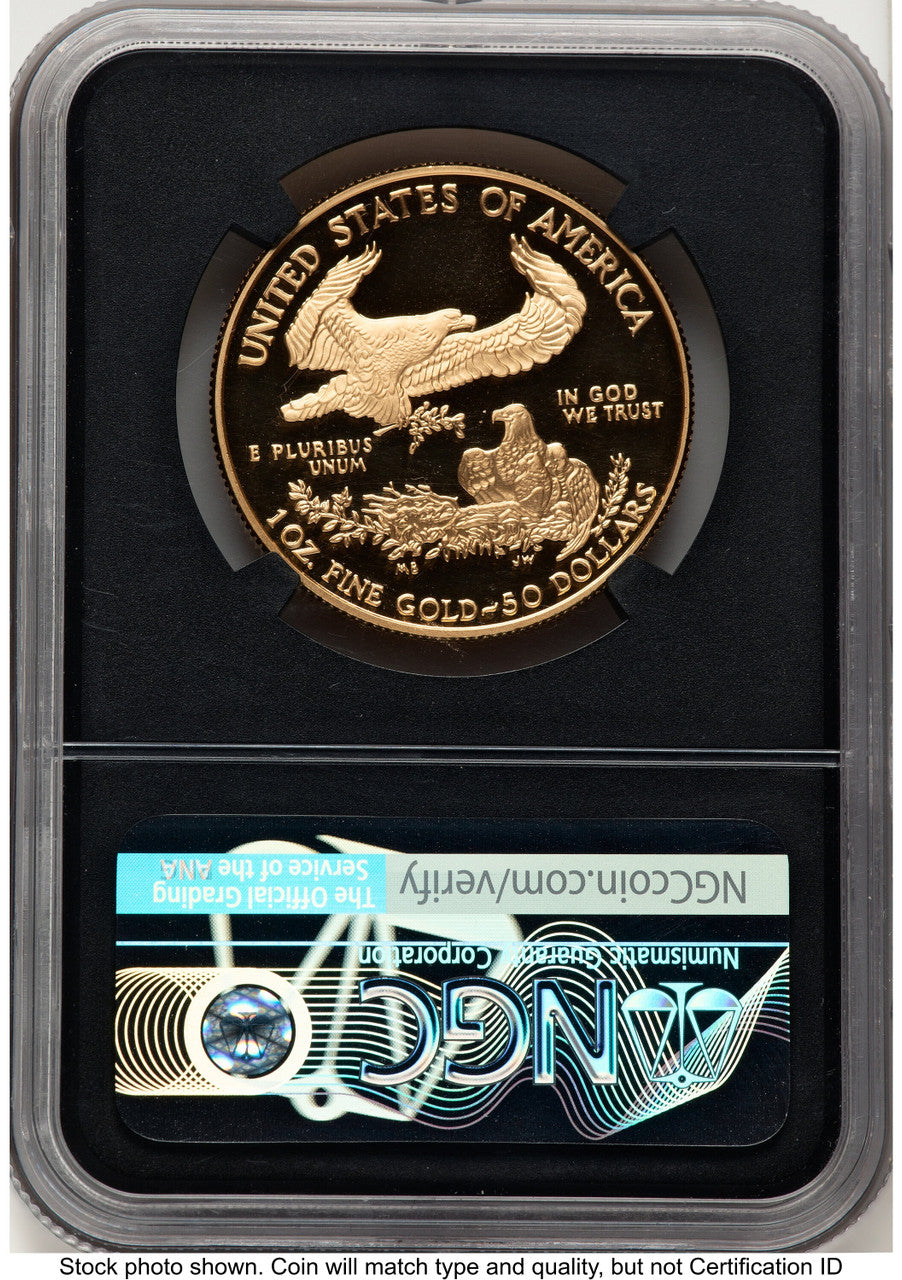 2007-W Proof Gold Eagle 1 oz Miles Standish NGC PF70