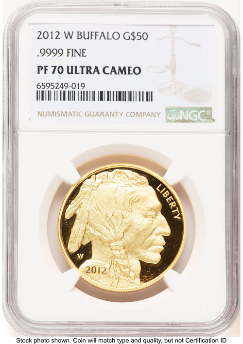 2012-W Proof Gold Buffalo 1 oz 1.00 oz Brown Label NGC PF70