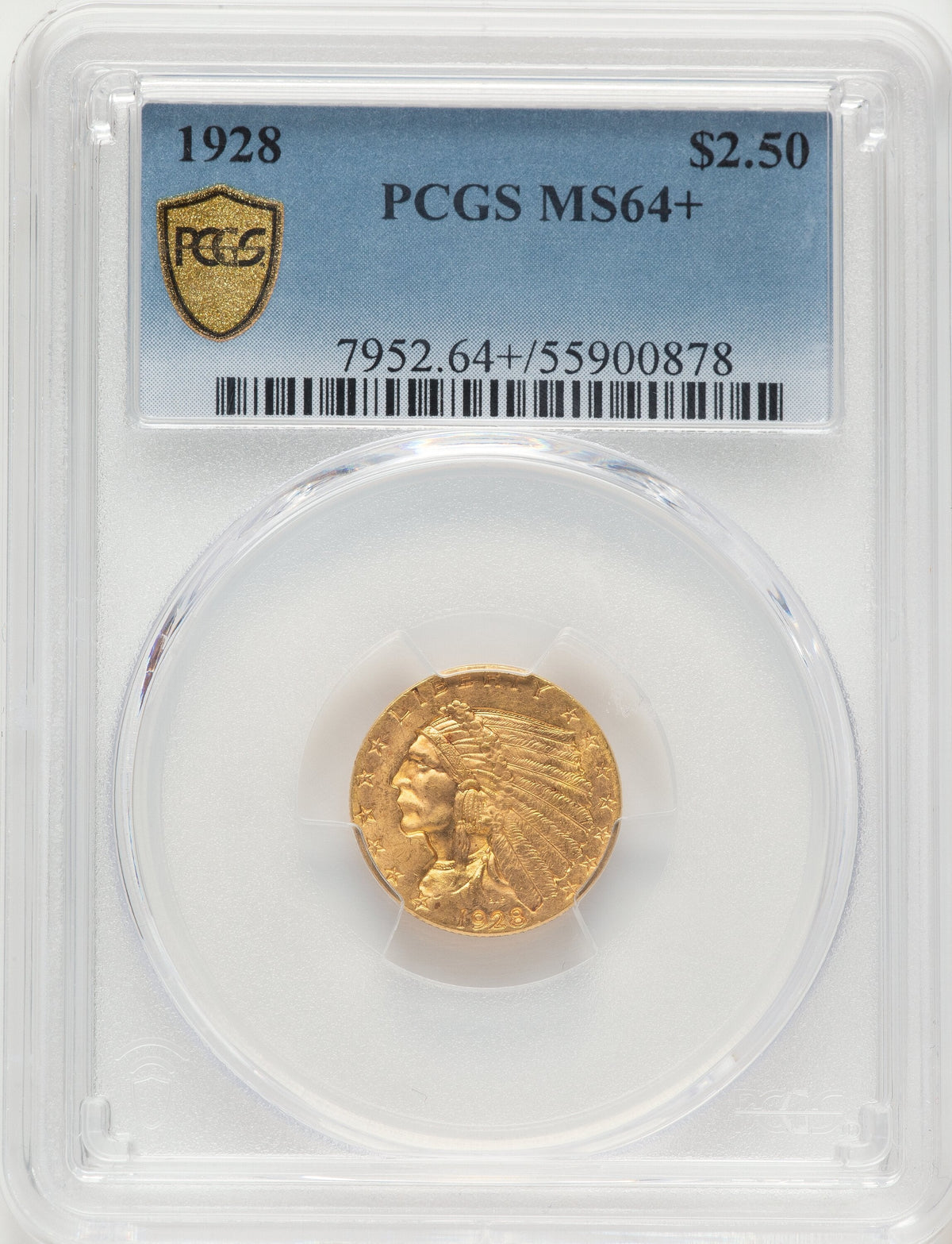 1928 $2.50 Indian Quarter Eagle PCGS MS64+