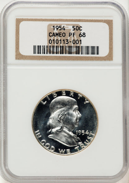 1954 50C CA Proof Franklin Half Dollar NGC PR68