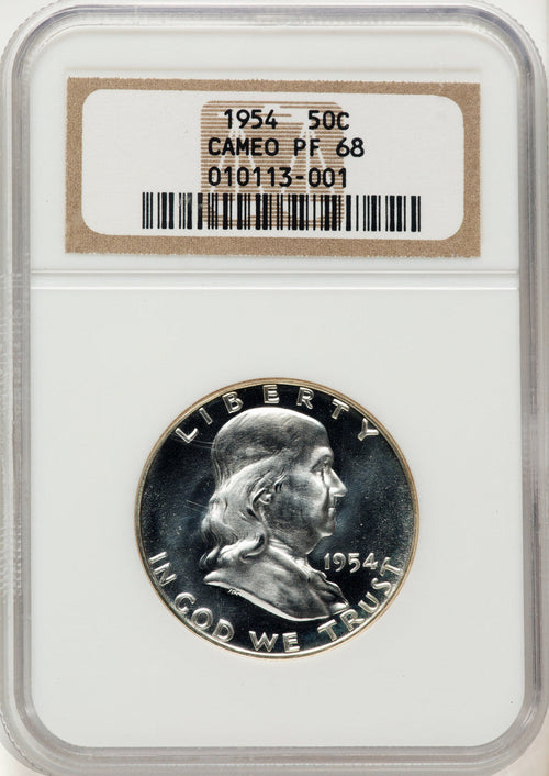 1954 50C CA Proof Franklin Half Dollar NGC PR68