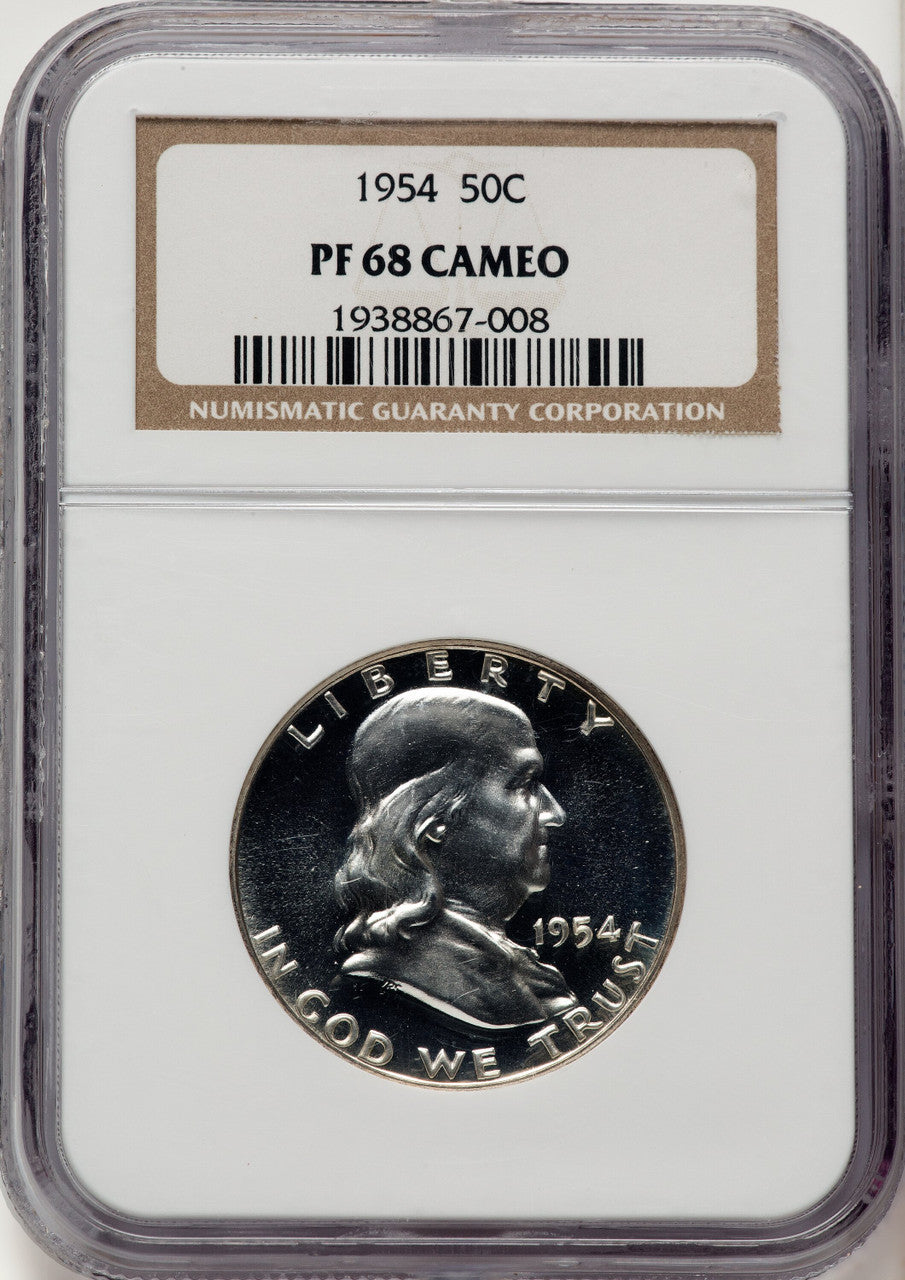 1954 50C CA Proof Franklin Half Dollar NGC PR68