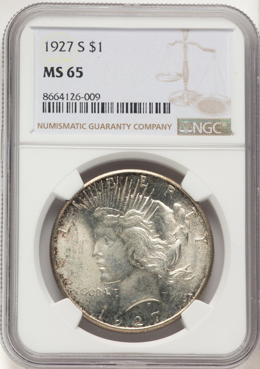 1927-S Peace Dollar NGC MS65