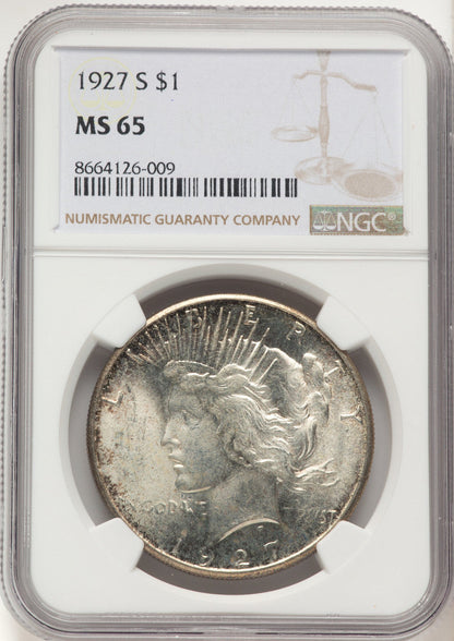 1927-S Peace Dollar NGC MS65