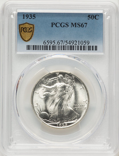 1935 50C Walking Liberty Half Dollar PCGS MS67