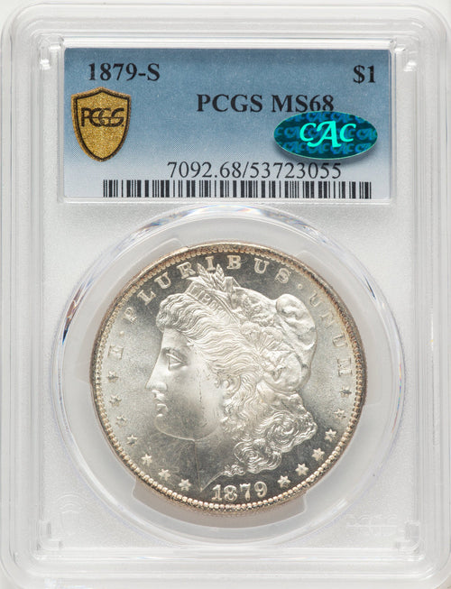 1879-S CAC Morgan Dollar PCGS MS68