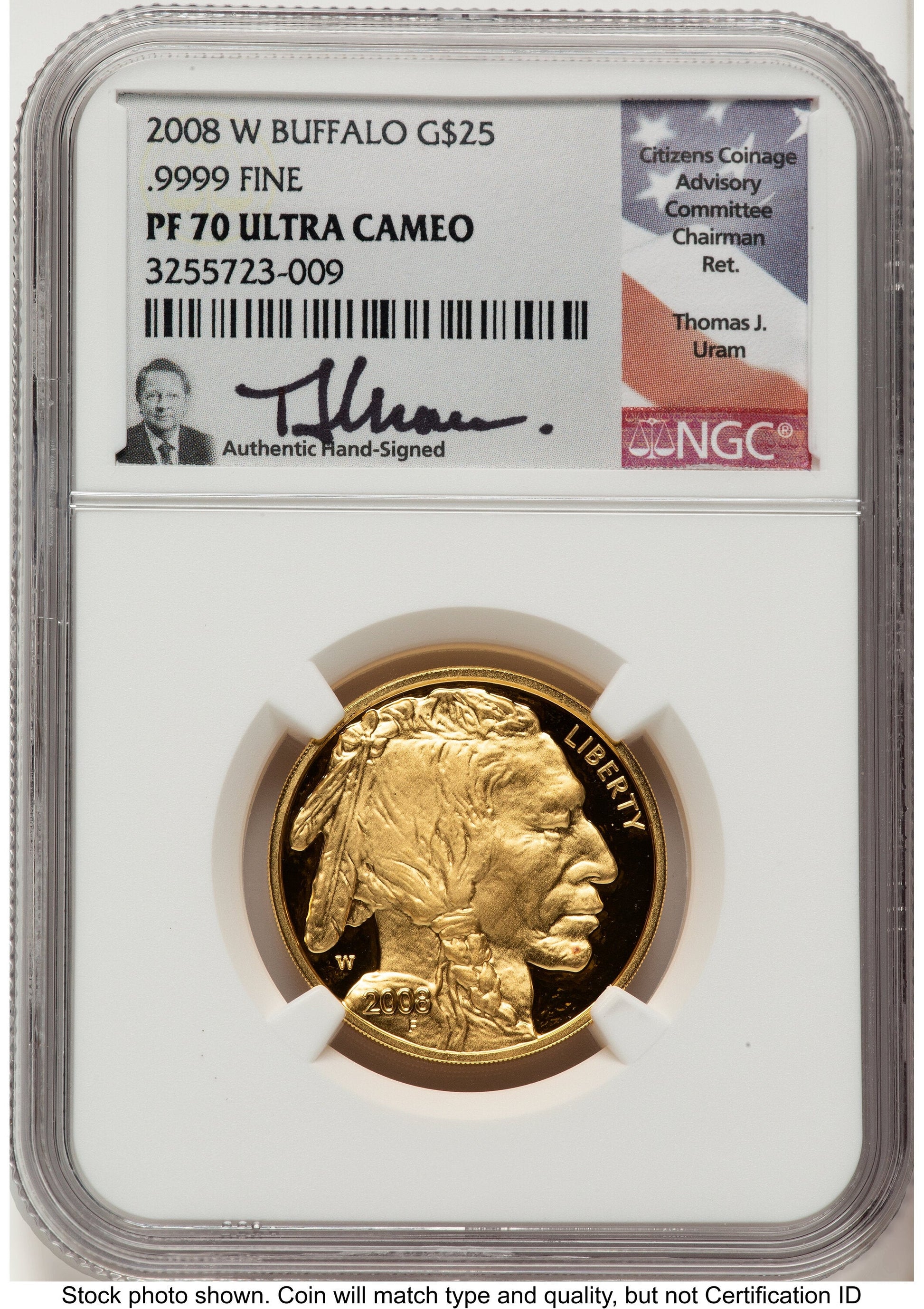 2008-W Proof Gold Buffalo 1/2 oz Thomas Uram NGC PF70