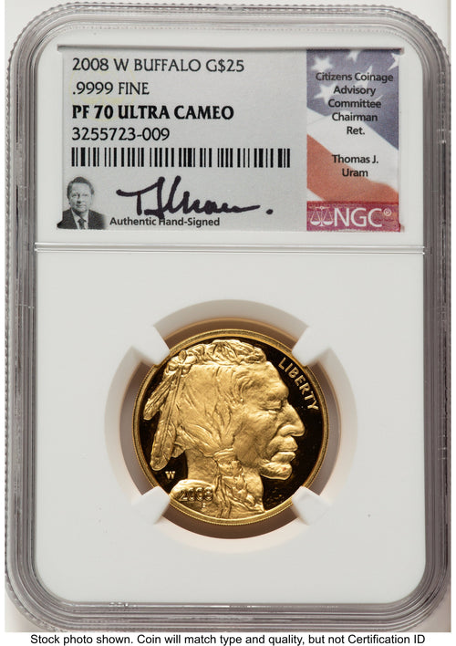 2008-W Proof Gold Buffalo 1/2 oz Thomas Uram NGC PF70
