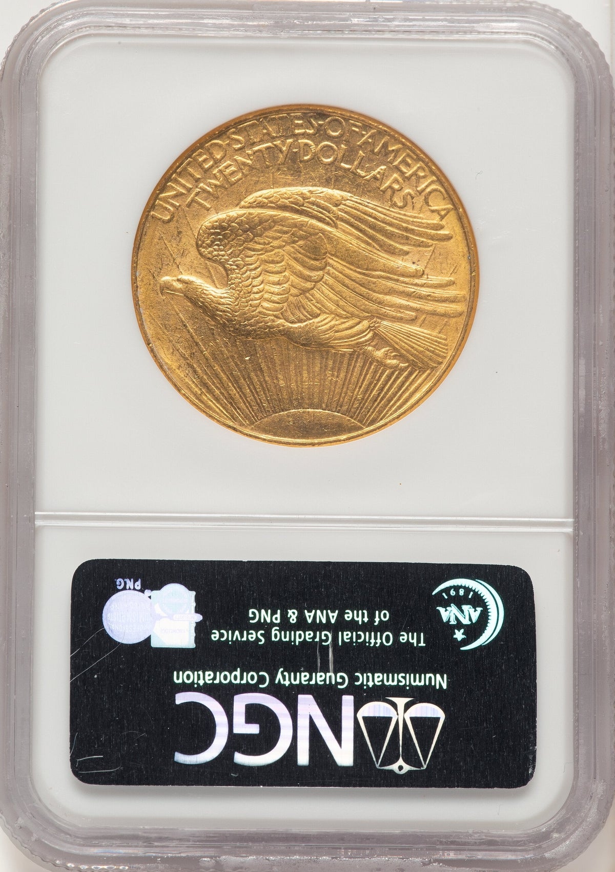 1908-D $20 NO MOTTO Saint-Gaudens Double Eagle NGC MS61