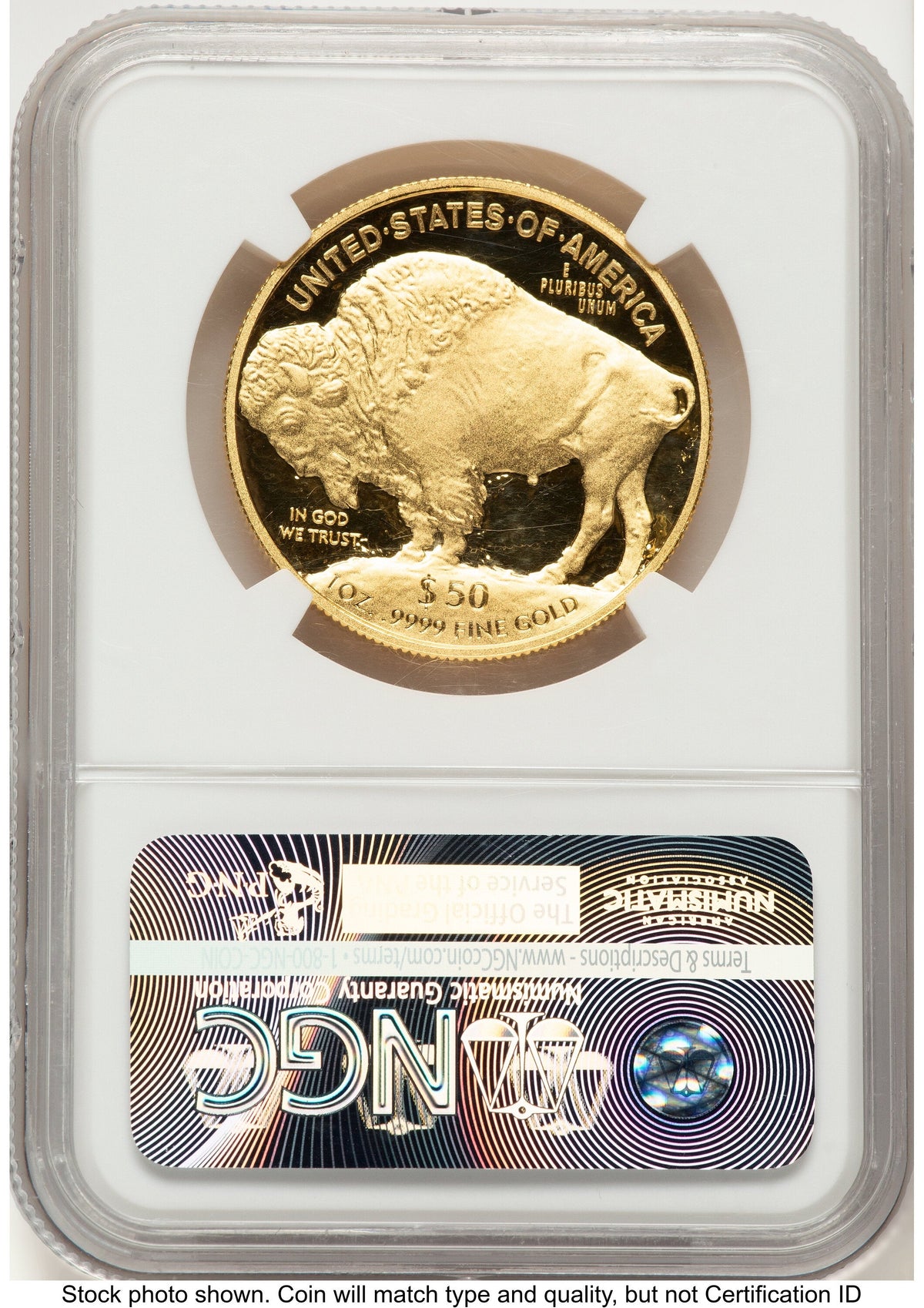 2015-W Proof Gold Buffalo 1 oz 1.00 oz FDI Statue of Liberty Label NGC PF70