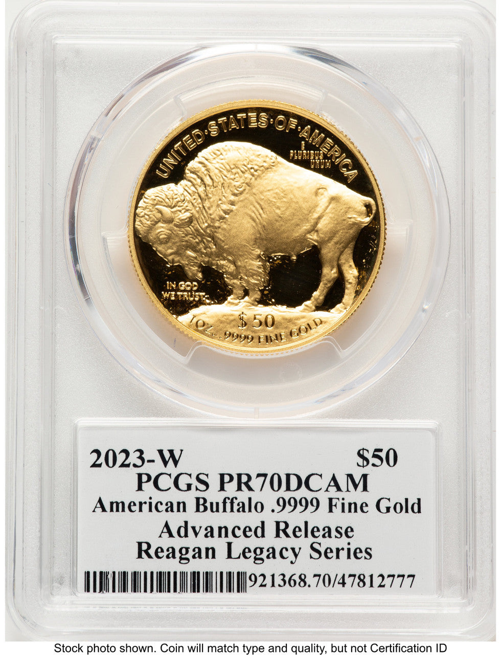 2023-W Proof Gold Buffalo 1 oz AR Reagan Legacy Series Michael Reagan Picture PCGS PR70