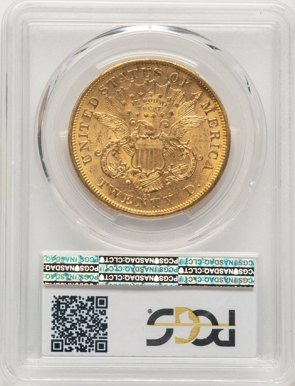 1876-CC $20 Liberty Double Eagle PCGS MS60