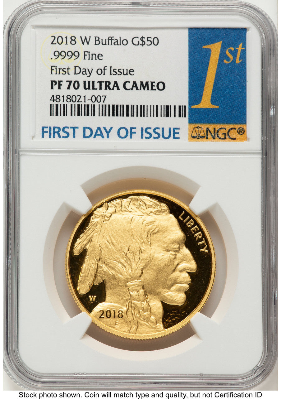 2018-W Proof Gold Buffalo 1 oz FDI 1ST NGC PF70