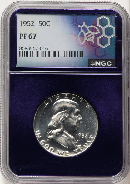 1952 50C Proof Franklin Half Dollar NGC PR67
