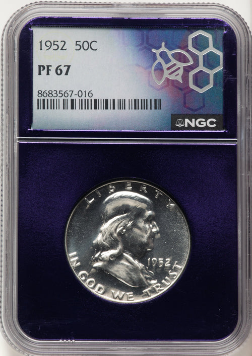 1952 50C Proof Franklin Half Dollar NGC PR67