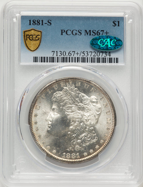1881-S CAC Morgan Dollar PCGS MS67+