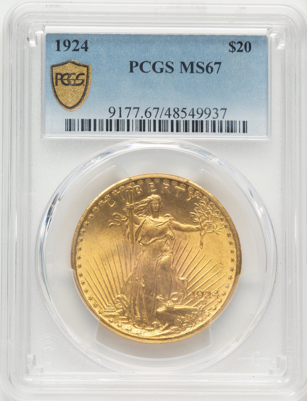 1924 $20 Saint Saint-Gaudens Double Eagle PCGS MS67
