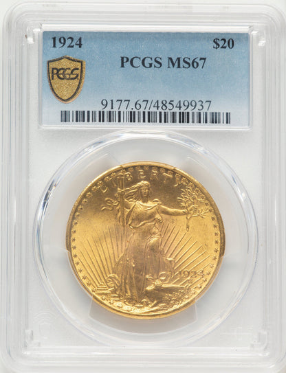 1924 $20 Saint Saint-Gaudens Double Eagle PCGS MS67