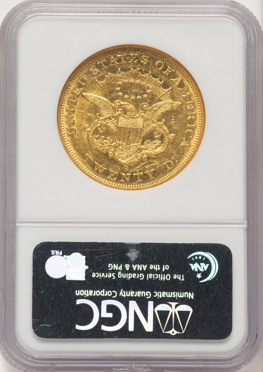 1857-O $20 Liberty Double Eagle NGC AU58