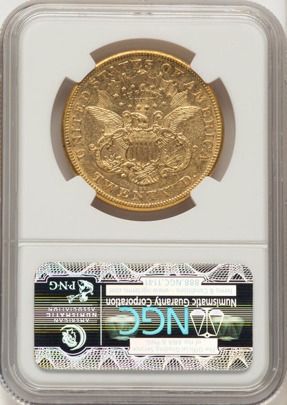 1876-CC $20 Liberty Double Eagle NGC AU53