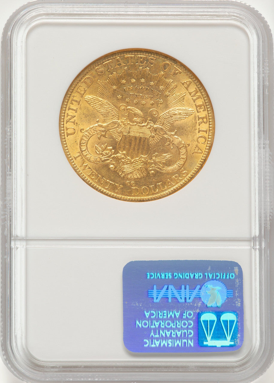 1882-CC $20 Liberty Double Eagle NGC AU58