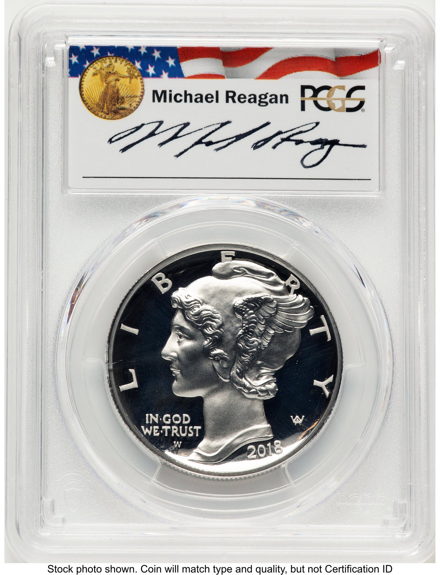 2018-W Palladium Eagle 1 oz Reagan Legacy Series Michael Reagan PCGS PR70