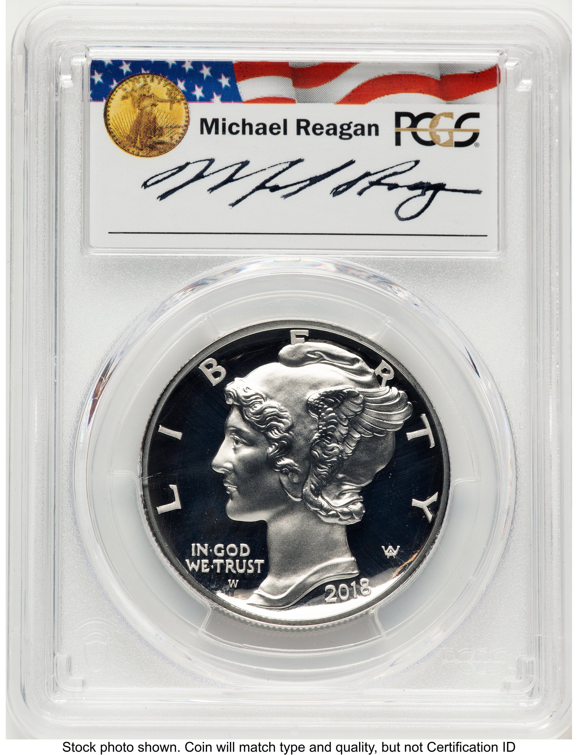 2018-W Palladium Eagle 1 oz Reagan Legacy Series Michael Reagan PCGS PR70