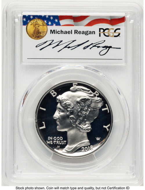 2018-W Palladium Eagle 1 oz Reagan Legacy Series Michael Reagan PCGS PR70