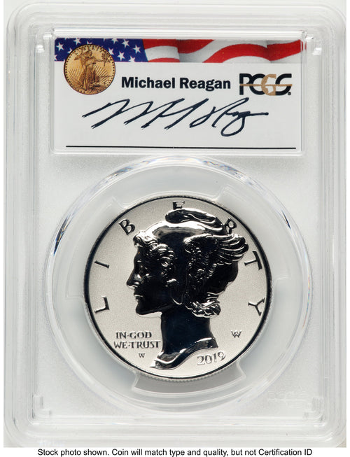 2019-W Palladium Eagle 1 oz REV FS Reagan Legacy Series Michael Reagan PCGS PR70