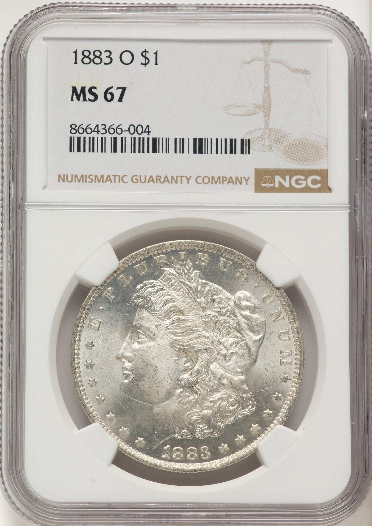 1883-O Morgan Dollar NGC MS67